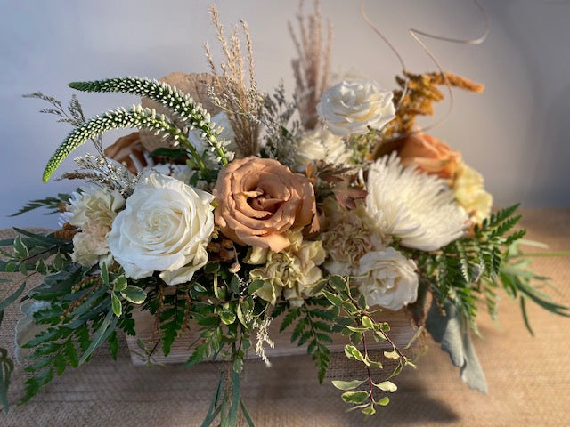 Signature Box and Blooms Arrangement - Designers Choice